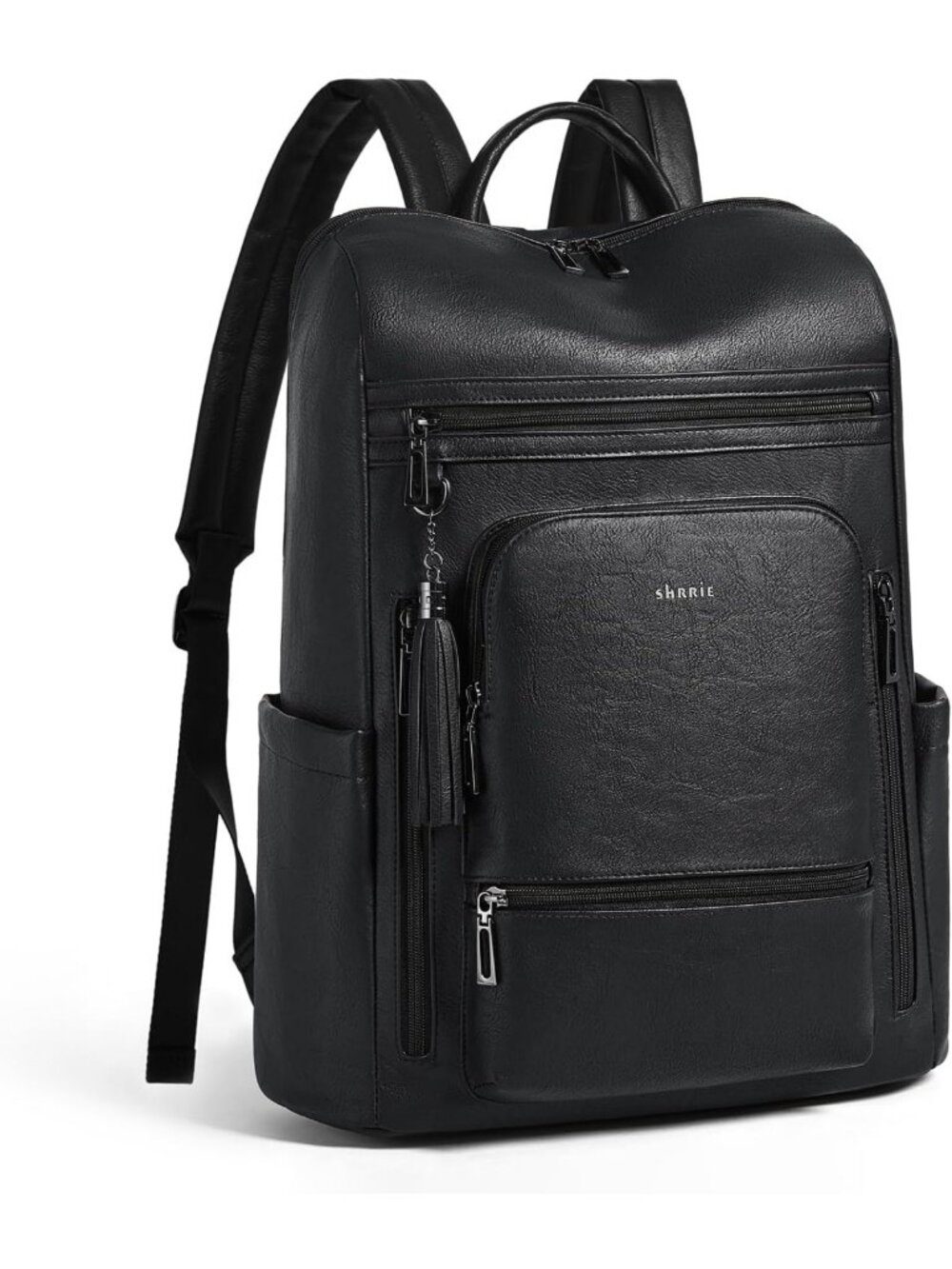 Stylish 17" Leather Laptop Backpack for Women - Durable, Chic & Functional